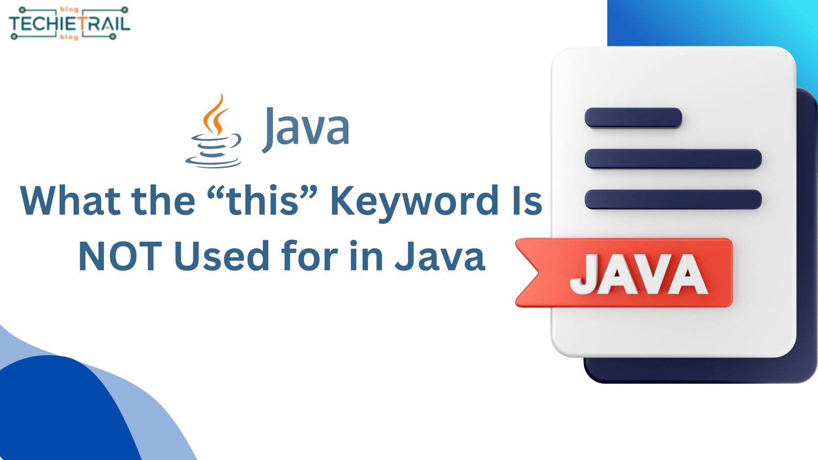 What Is Not the Use of this Keyword in Java